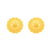 22k Yellow Gold Filigree Medium Earrings with gold weight of 9.6g